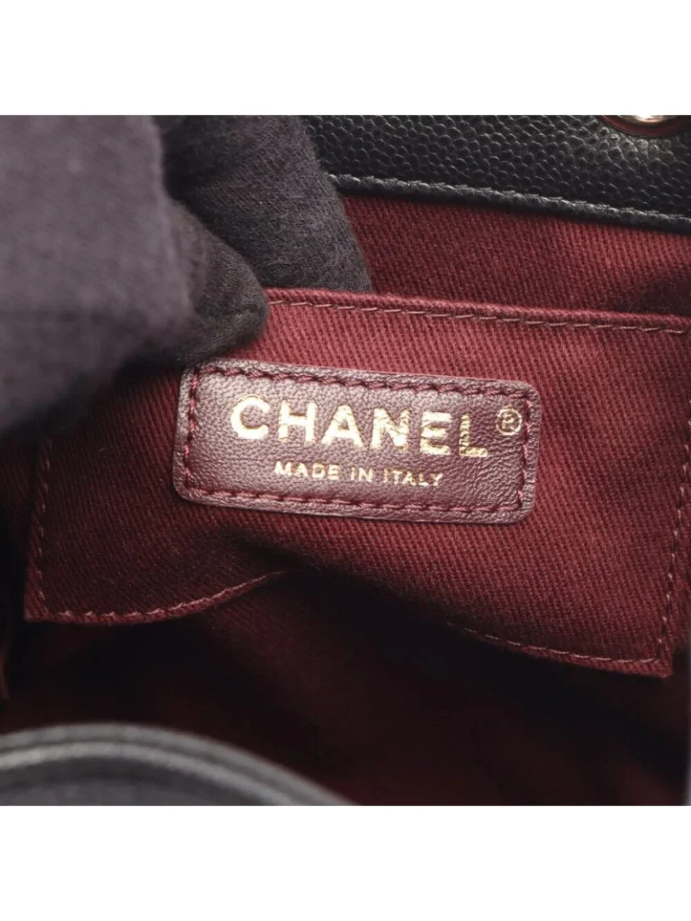 Chanel Shoulder Bag Quilted Black Caviar Leather
